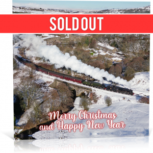 Double-Headed Jubilee's at Mytholmes Viaduct Christmas Card