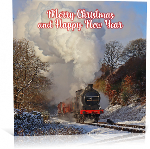 P3 No.2392 at Beck Hole - North Yorkshire Moors Railway Christmas Card